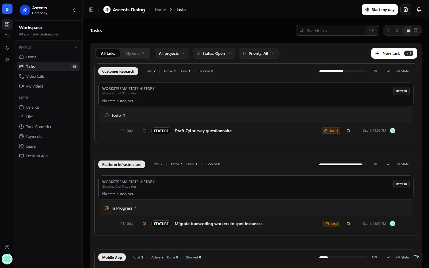 Ascents Dialog screenshot 4