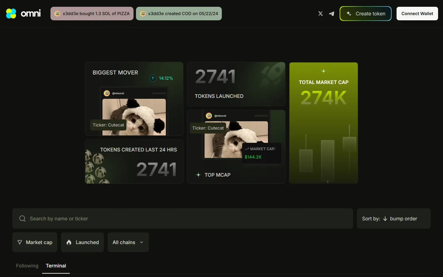 Omni launchpad screenshot