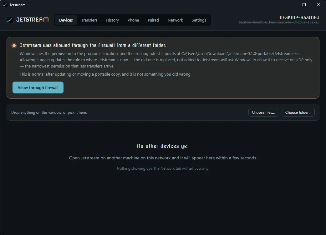 Jetstream Transfer screenshot 2