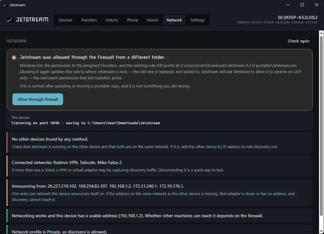 Jetstream Transfer screenshot 3