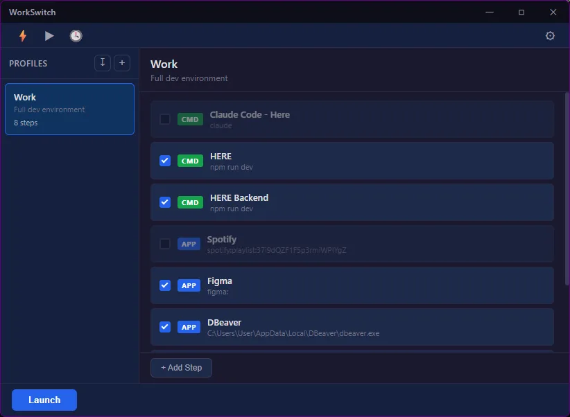 Windows tooling screenshot